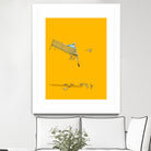 Float - With the pigeons by Jason Ratliff on GIANT ART - yellow digital painting