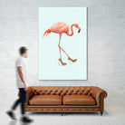 Fancy Flamingo by Jonas Loose on GIANT ART - blue photo manipulation