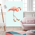 Fancy Flamingo by Jonas Loose on GIANT ART - blue photo manipulation