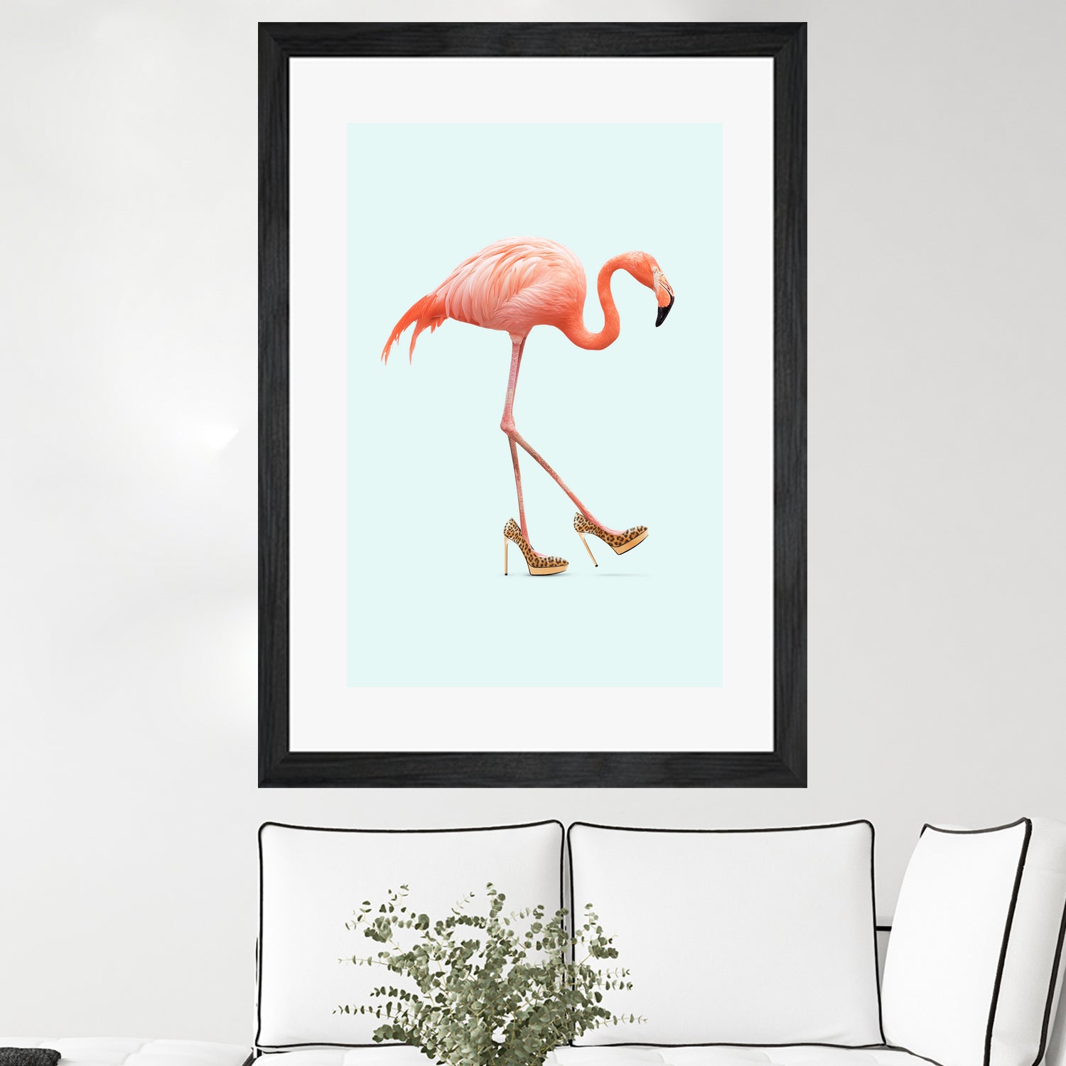 Fancy Flamingo by Jonas Loose on GIANT ART - blue photo manipulation