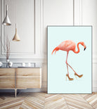 Fancy Flamingo by Jonas Loose on GIANT ART - blue photo manipulation