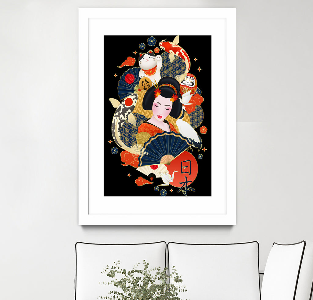 Geisha by Lord Chris on GIANT ART - white digital drawing