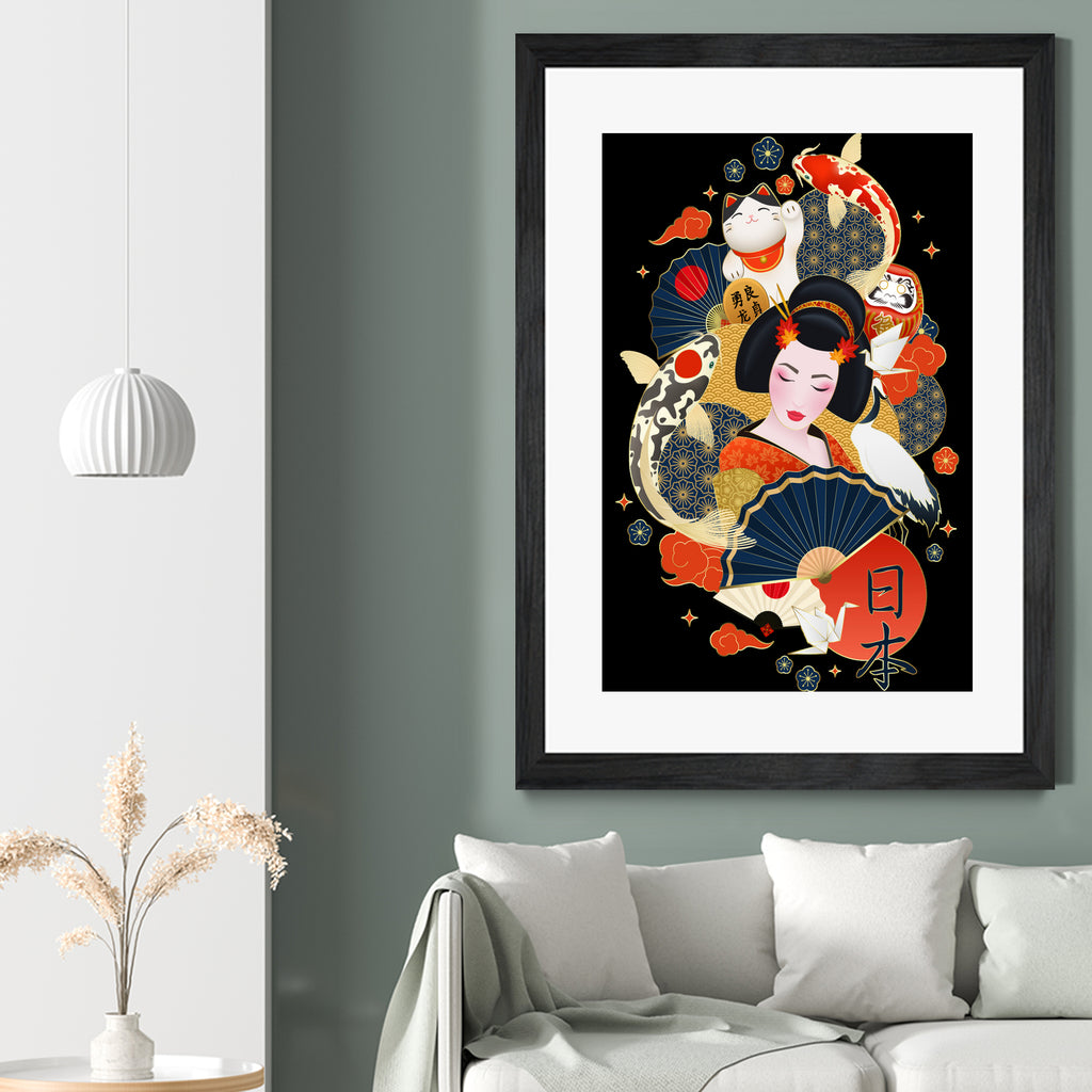 Geisha by Lord Chris on GIANT ART - white digital drawing