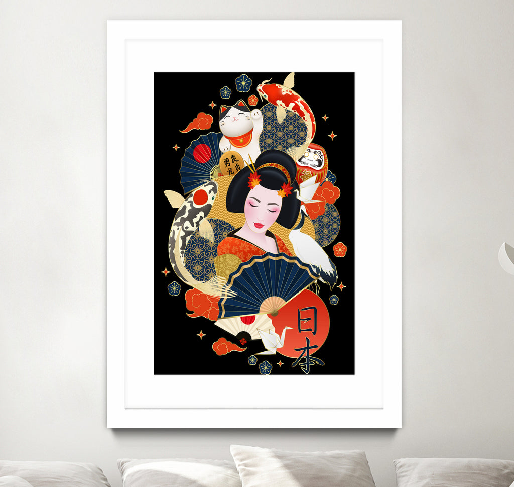 Geisha by Lord Chris on GIANT ART - white digital drawing