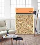 Paris Map by Jazzberry Blue on GIANT ART - gray vector illustration