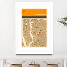 Manhattan Map by Jazzberry Blue on GIANT ART - orange vector illustration