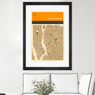 Manhattan Map by Jazzberry Blue on GIANT ART - orange vector illustration