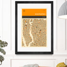 Manhattan Map by Jazzberry Blue on GIANT ART - orange vector illustration