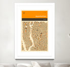 Manhattan Map by Jazzberry Blue on GIANT ART - orange vector illustration