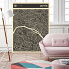 Paris Map 2 by Jazzberry Blue on GIANT ART - black vector illustration