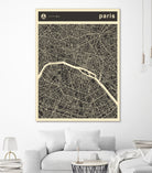 Paris Map 2 by Jazzberry Blue on GIANT ART - black vector illustration