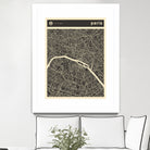 Paris Map 2 by Jazzberry Blue on GIANT ART - black vector illustration