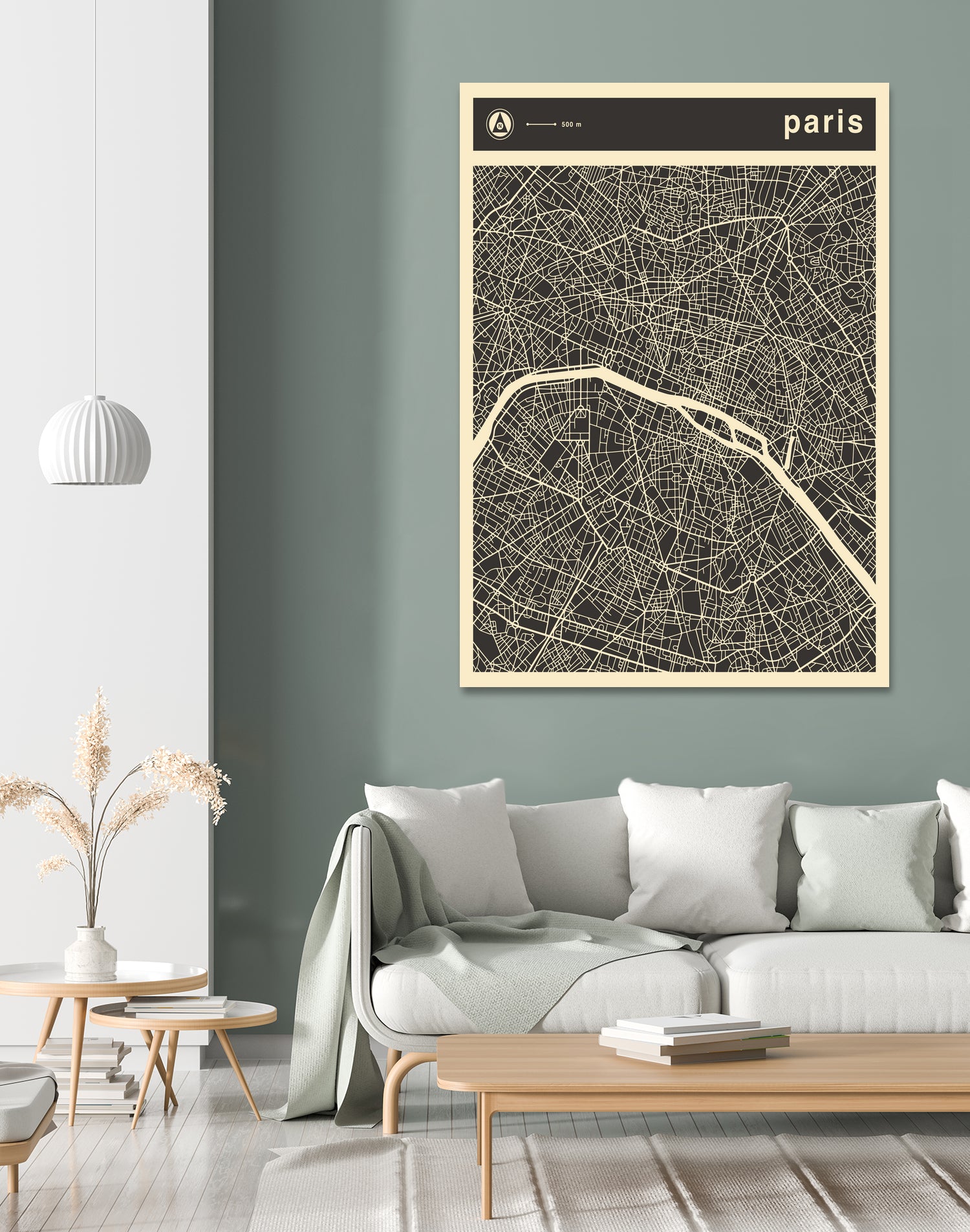 Paris Map 2 by Jazzberry Blue on GIANT ART - black vector illustration