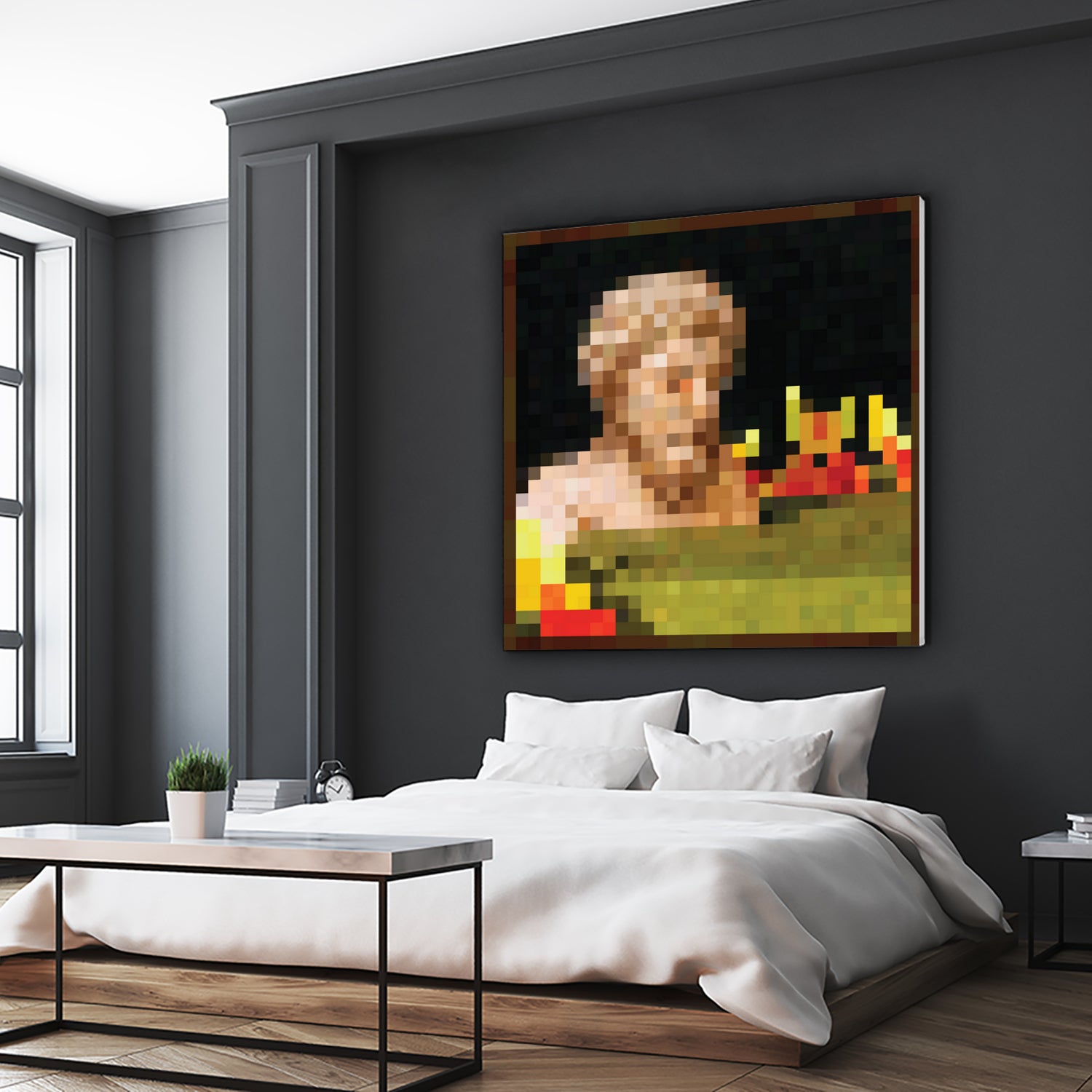 Minecraft Painting Bust by Javier Arrarte on GIANT ART - black digital painting