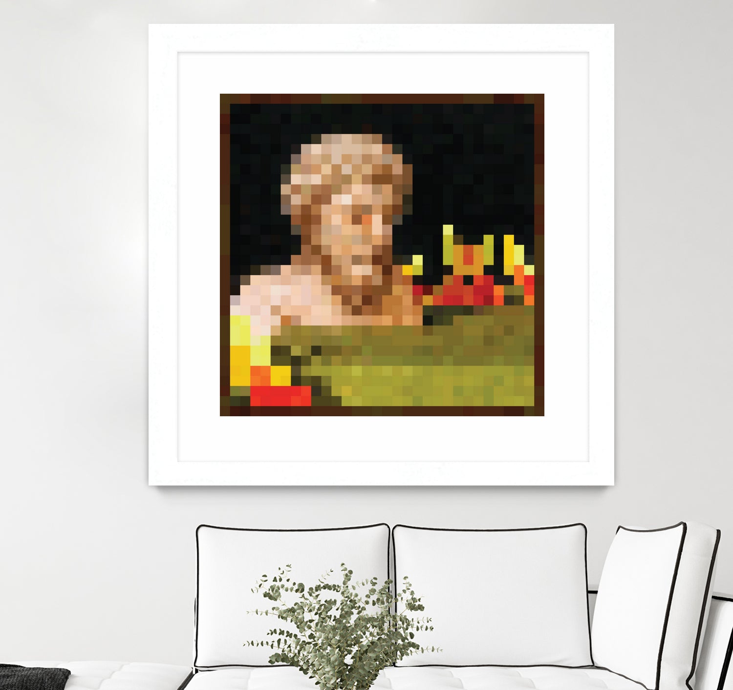 Minecraft Painting Bust by Javier Arrarte on GIANT ART - black digital painting