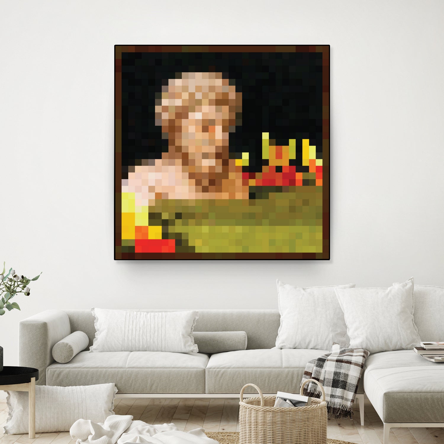 Minecraft Painting Bust by Javier Arrarte on GIANT ART - black digital painting