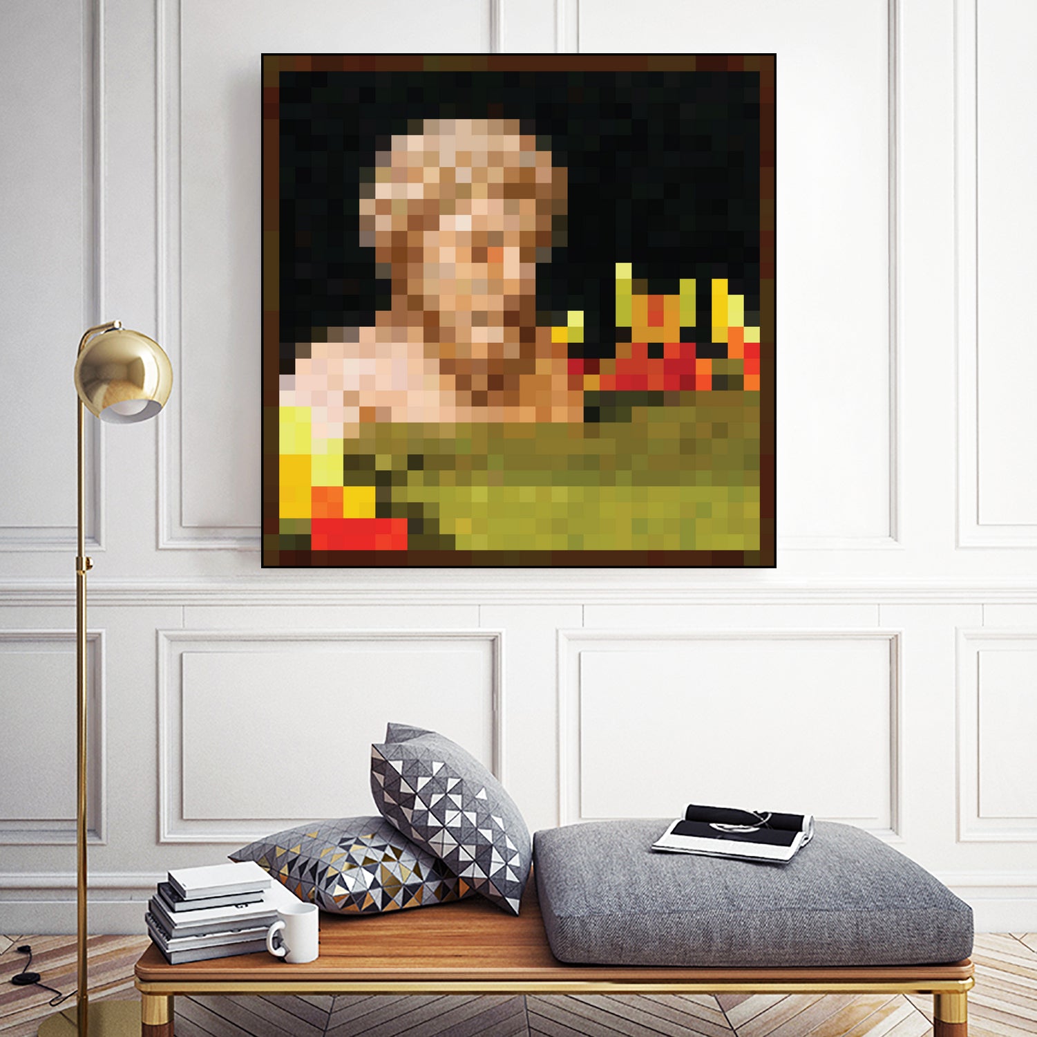 Minecraft Painting Bust by Javier Arrarte on GIANT ART - black digital painting