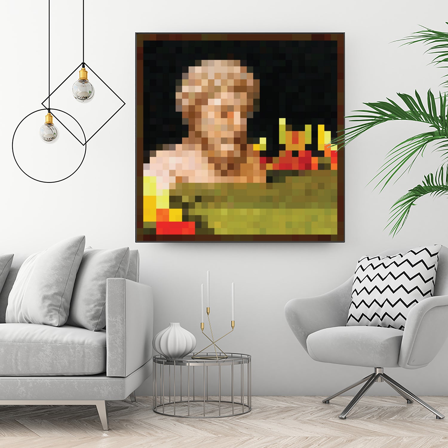 Minecraft Painting Bust by Javier Arrarte on GIANT ART - black digital painting