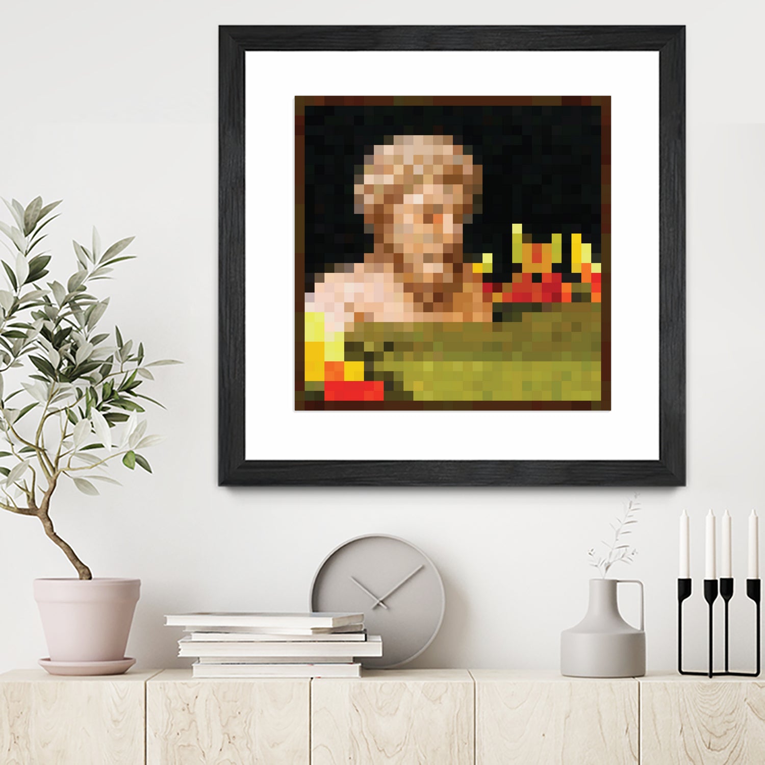 Minecraft Painting Bust by Javier Arrarte on GIANT ART - black digital painting