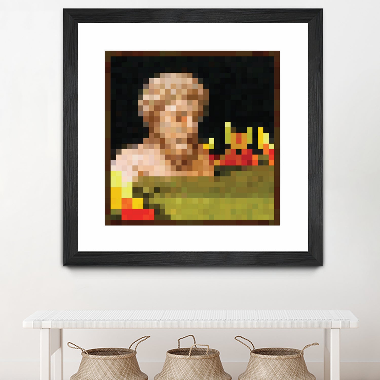 Minecraft Painting Bust by Javier Arrarte on GIANT ART - black digital painting