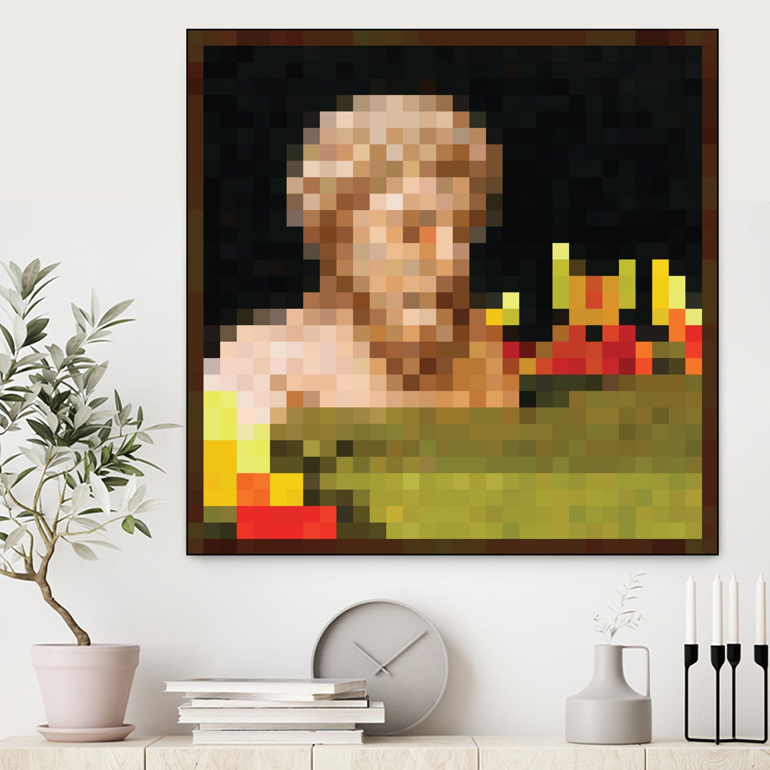 Minecraft Painting Bust by Javier Arrarte on GIANT ART - black digital painting