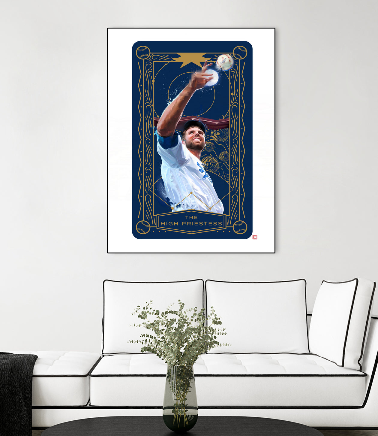 Dodgers Tarot: The High Priestess by Claudia Labarca on GIANT ART - blue digital painting