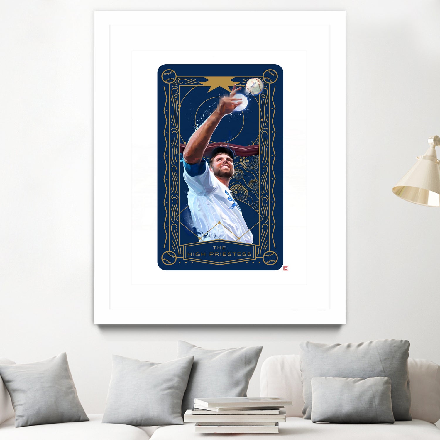 Dodgers Tarot: The High Priestess by Claudia Labarca on GIANT ART - blue digital painting