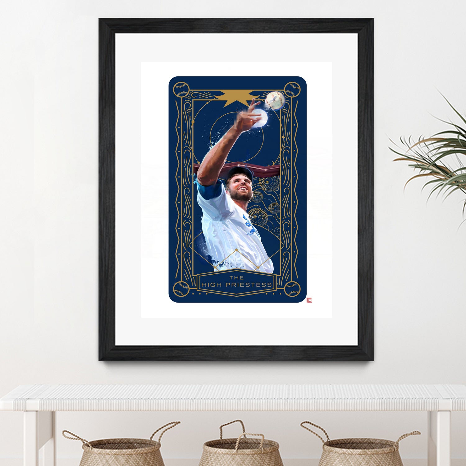 Dodgers Tarot: The High Priestess by Claudia Labarca on GIANT ART - blue digital painting