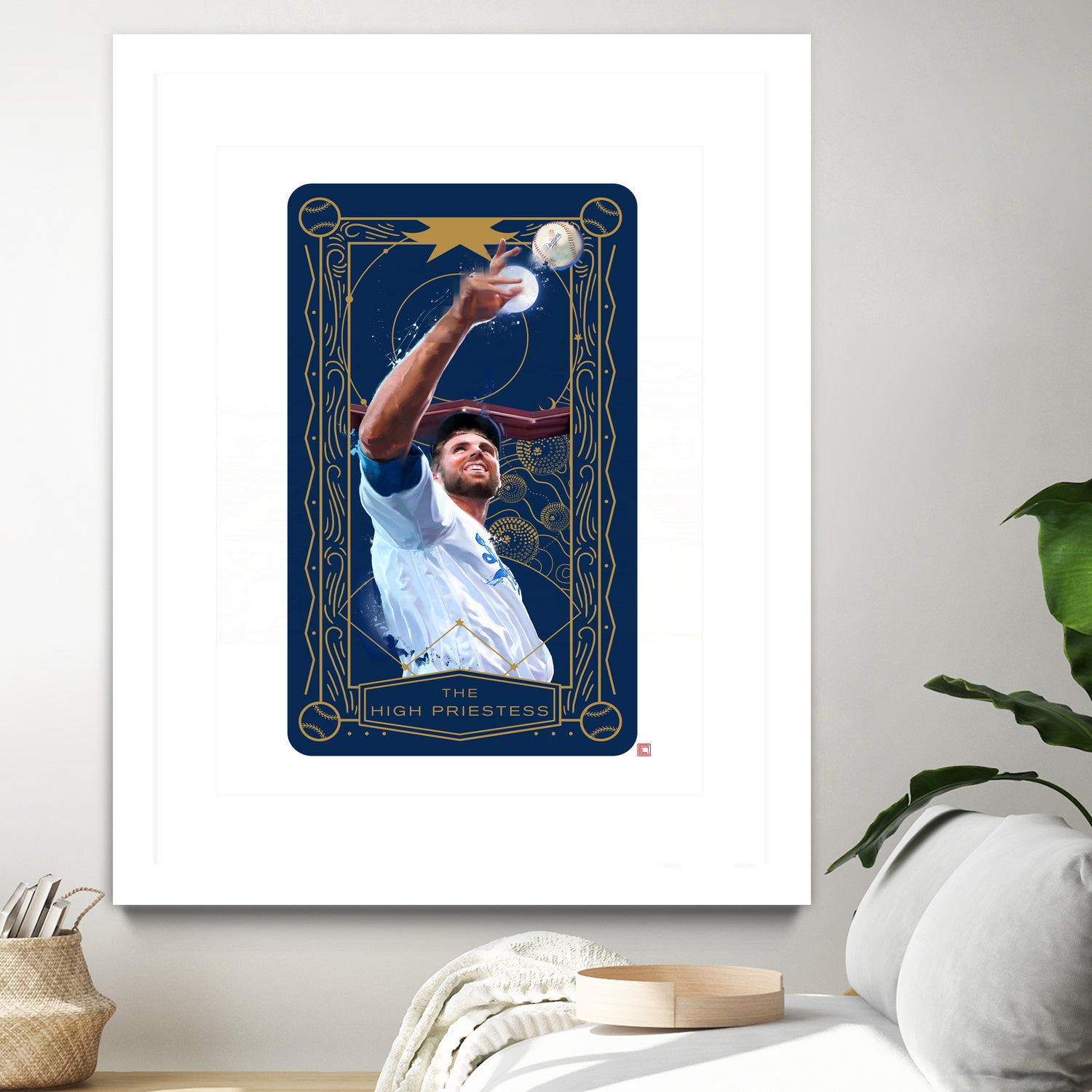 Dodgers Tarot: The High Priestess by Claudia Labarca on GIANT ART - blue digital painting