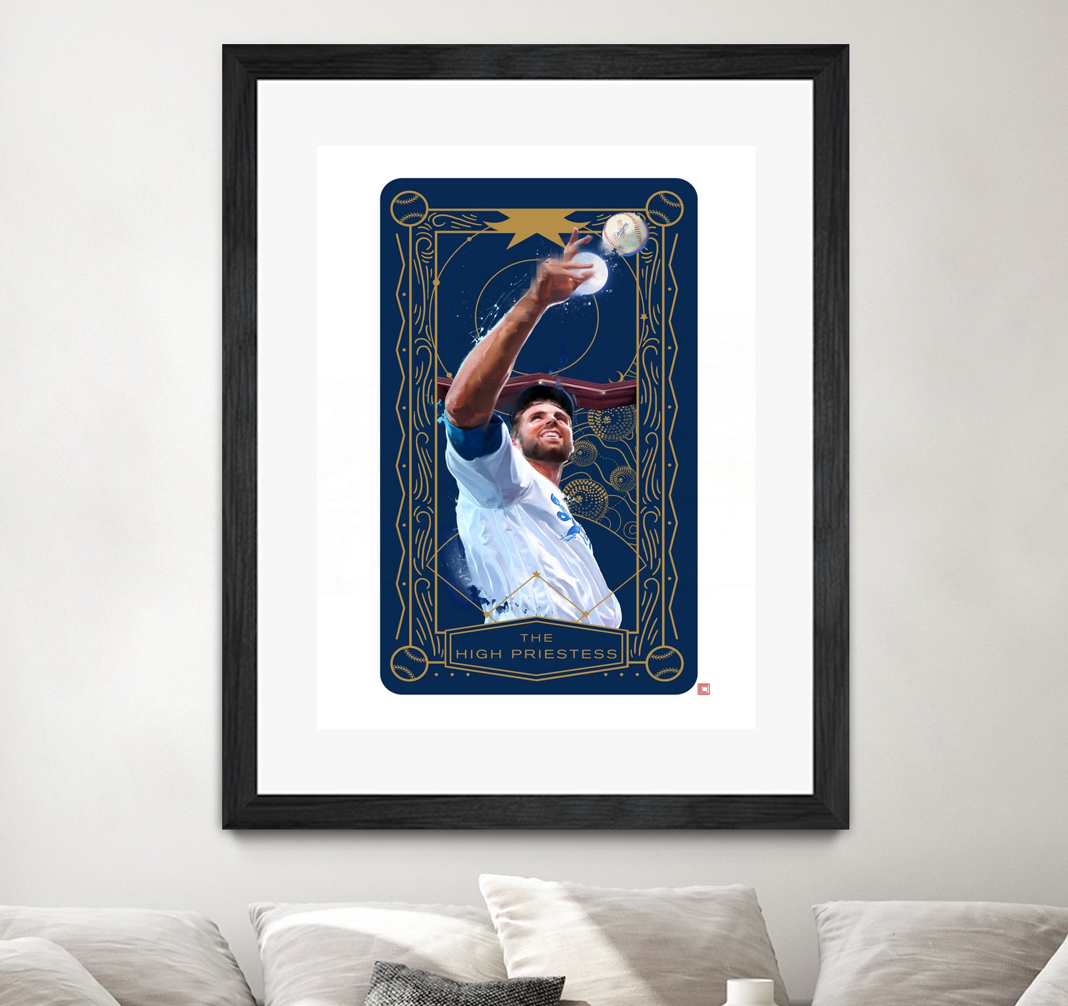 Dodgers Tarot: The High Priestess by Claudia Labarca on GIANT ART - blue digital painting