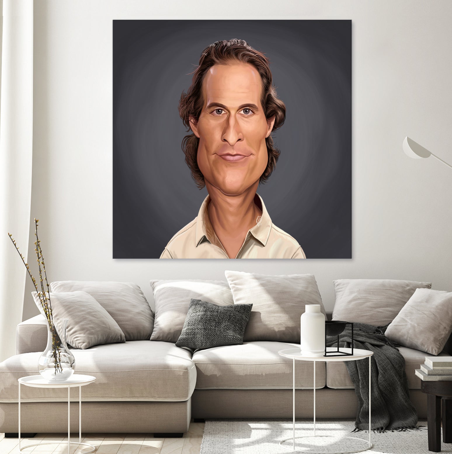 Matthew McConaughey by Rob Snow on GIANT ART - gray digital painting