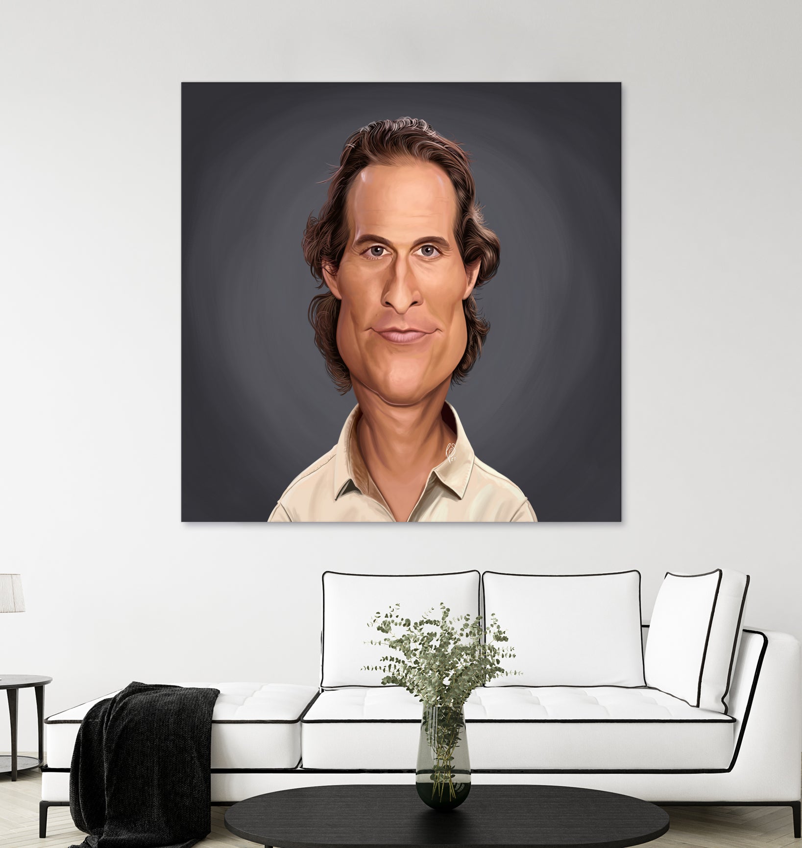 Matthew McConaughey by Rob Snow on GIANT ART - gray digital painting