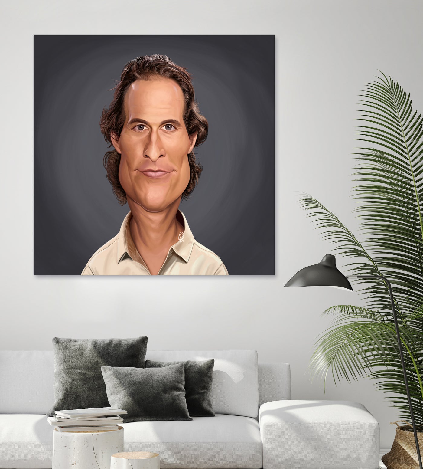 Matthew McConaughey by Rob Snow on GIANT ART - gray digital painting