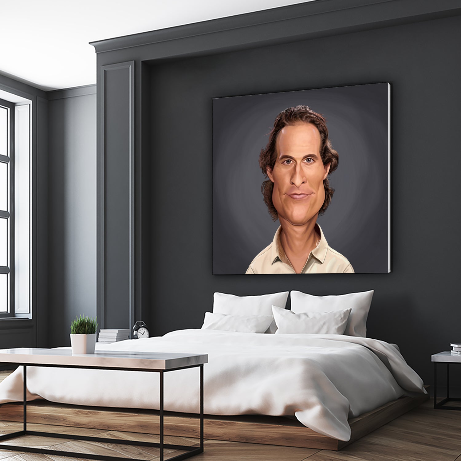 Matthew McConaughey by Rob Snow on GIANT ART - gray digital painting