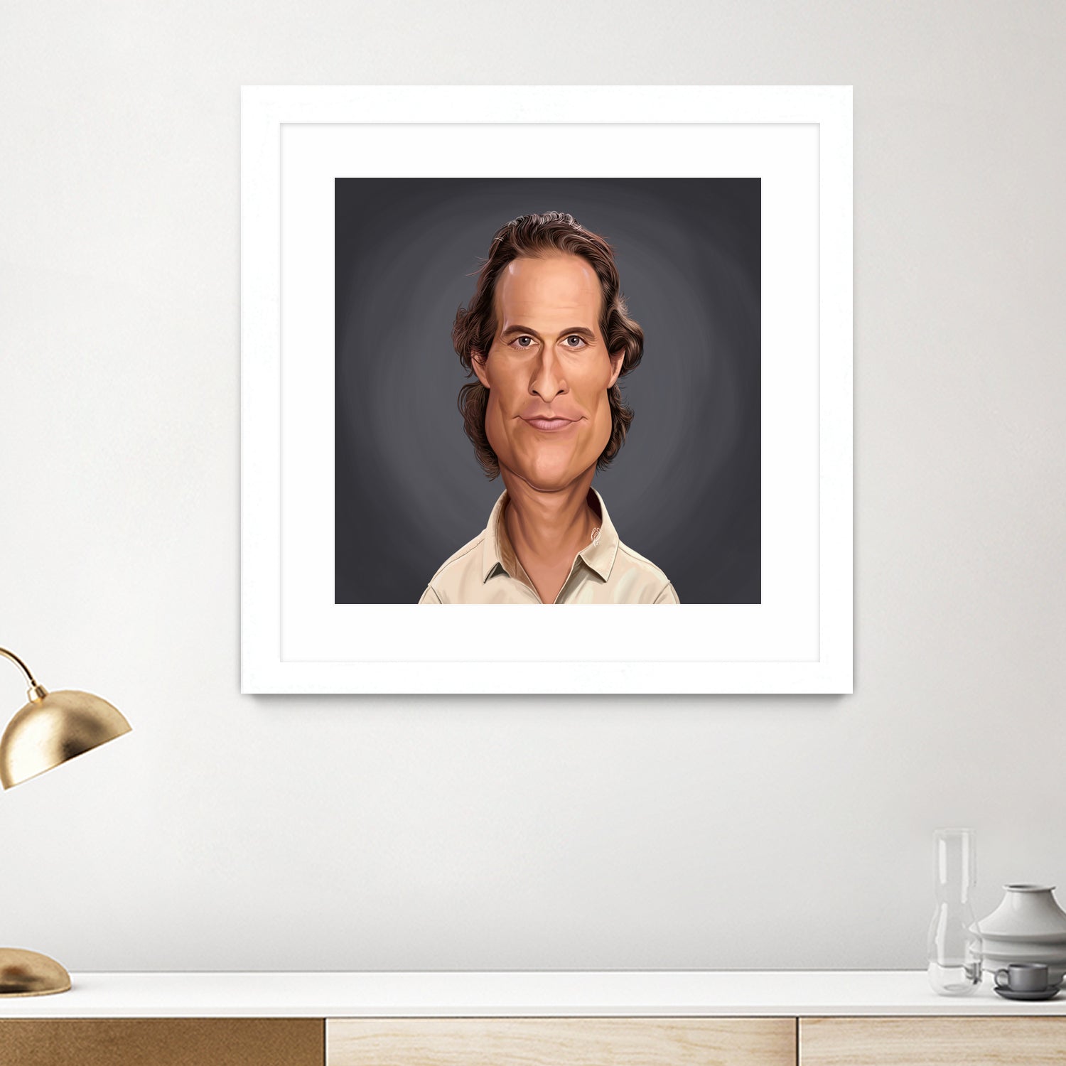 Matthew McConaughey by Rob Snow on GIANT ART - gray digital painting