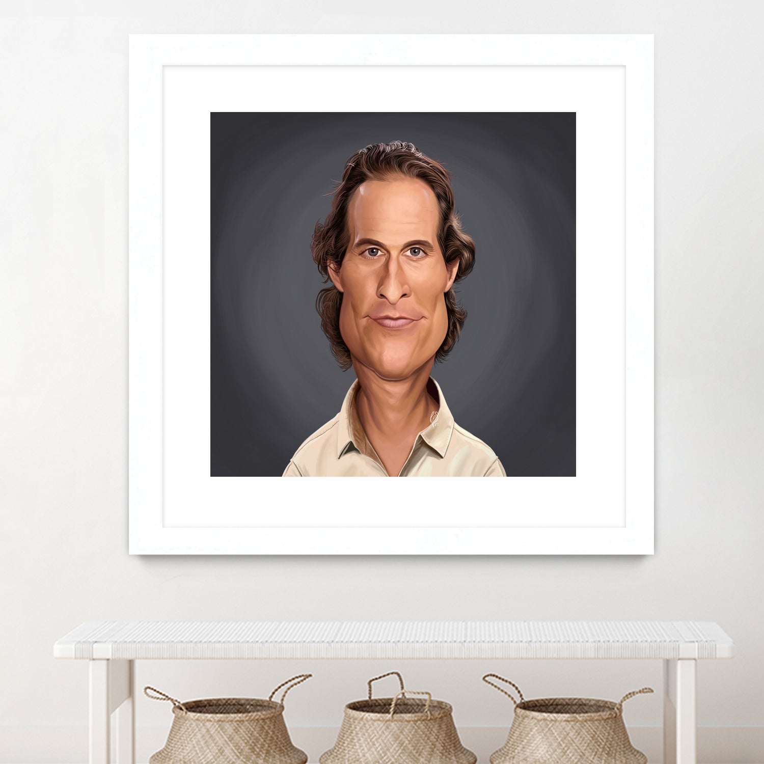 Matthew McConaughey by Rob Snow on GIANT ART - gray digital painting