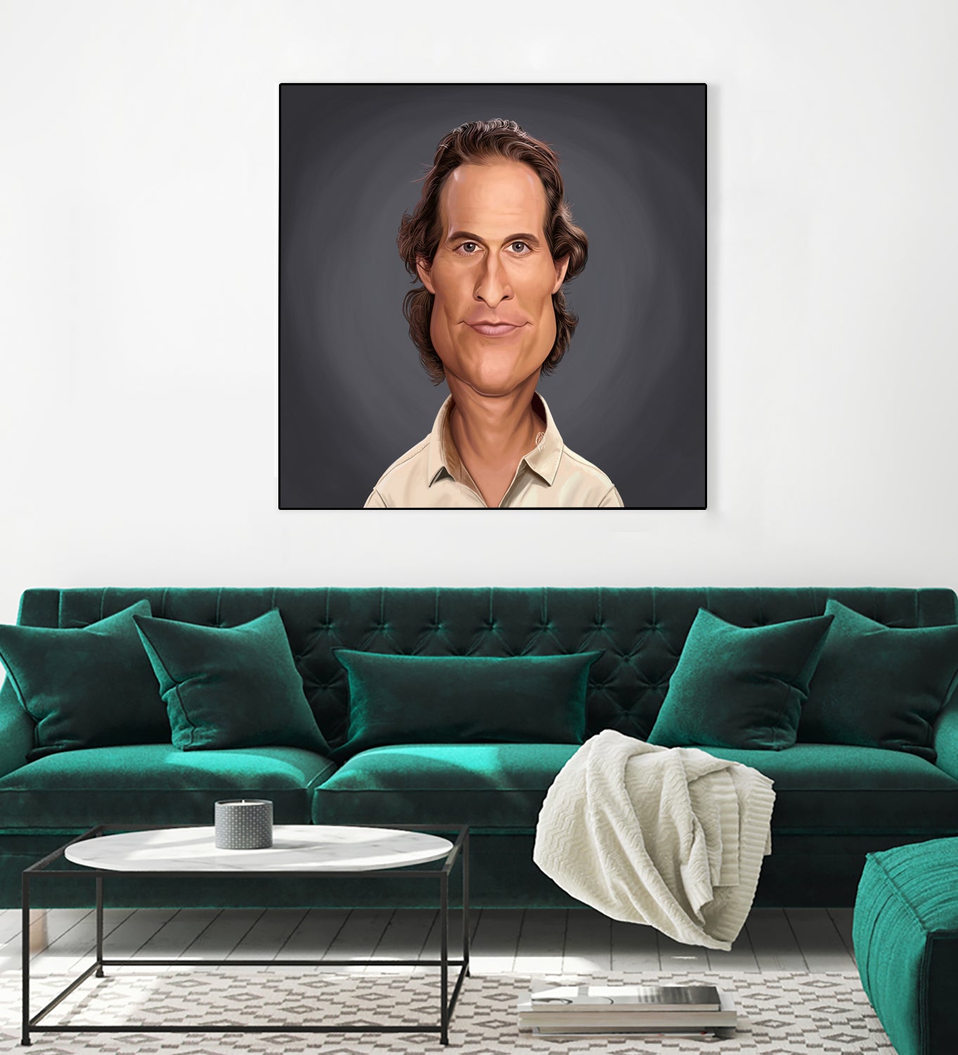 Matthew McConaughey by Rob Snow on GIANT ART - gray digital painting