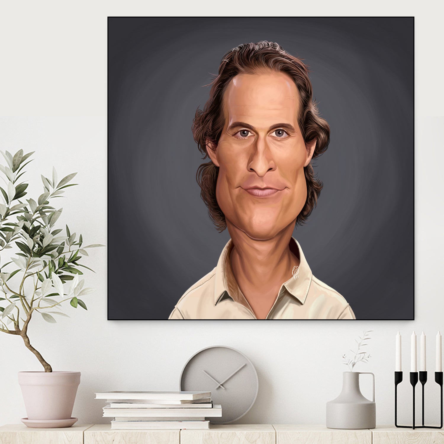 Matthew McConaughey by Rob Snow on GIANT ART - gray digital painting