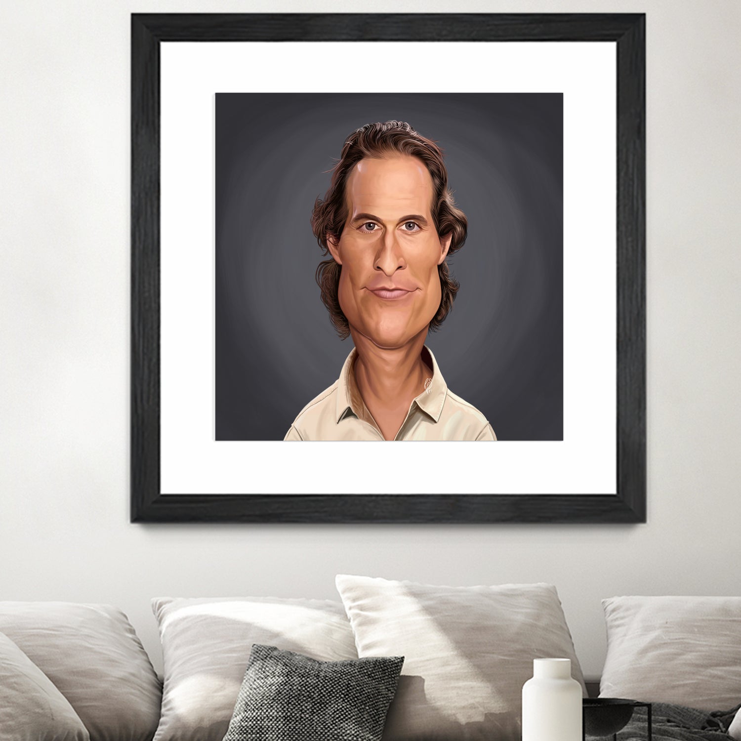 Matthew McConaughey by Rob Snow on GIANT ART - gray digital painting