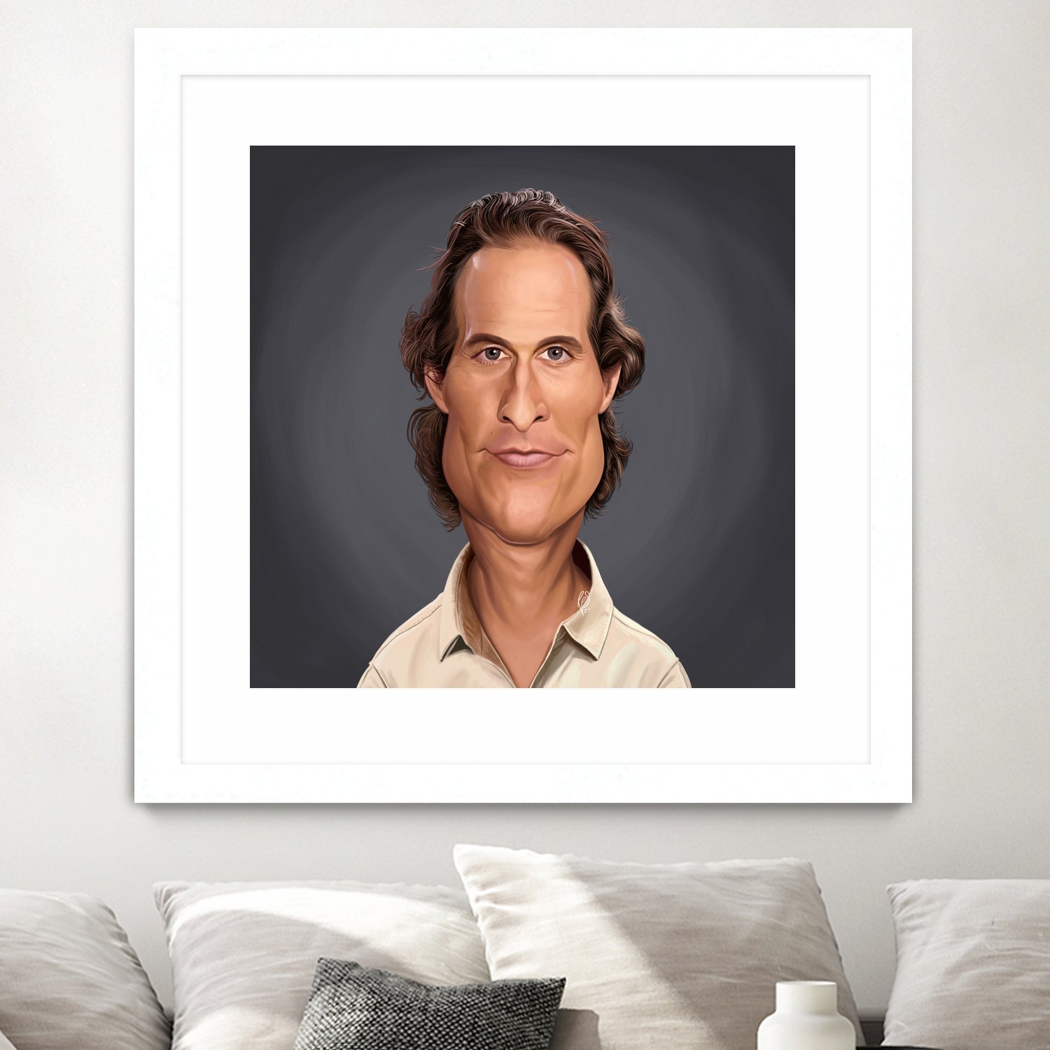 Matthew McConaughey by Rob Snow on GIANT ART - gray digital painting