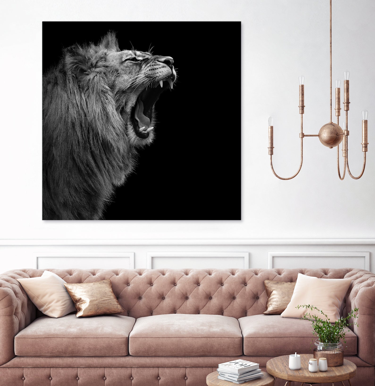 Lion in black and white by Lukas Holas on GIANT ART - black photo manipulation