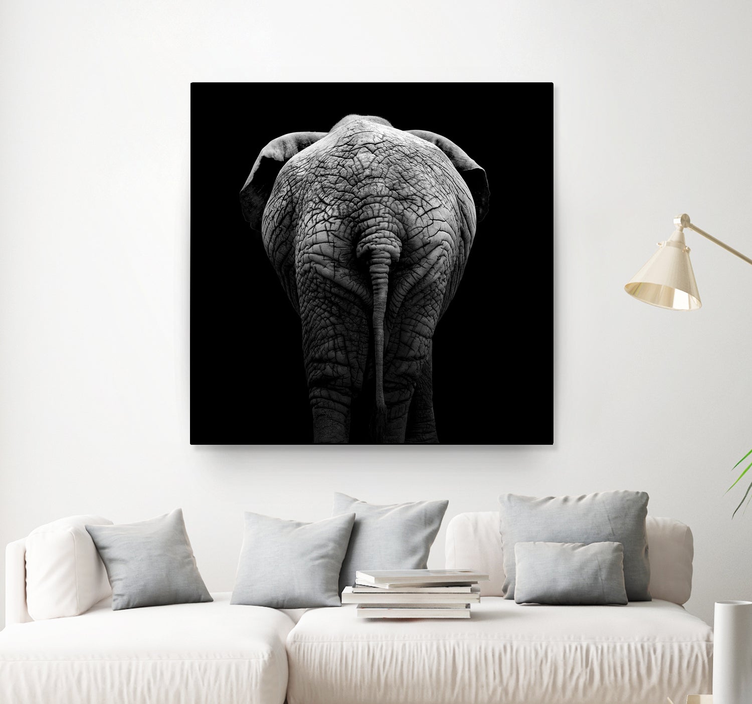 Elephant In Black And White by Lukas Holas on GIANT ART - black photo manipulation