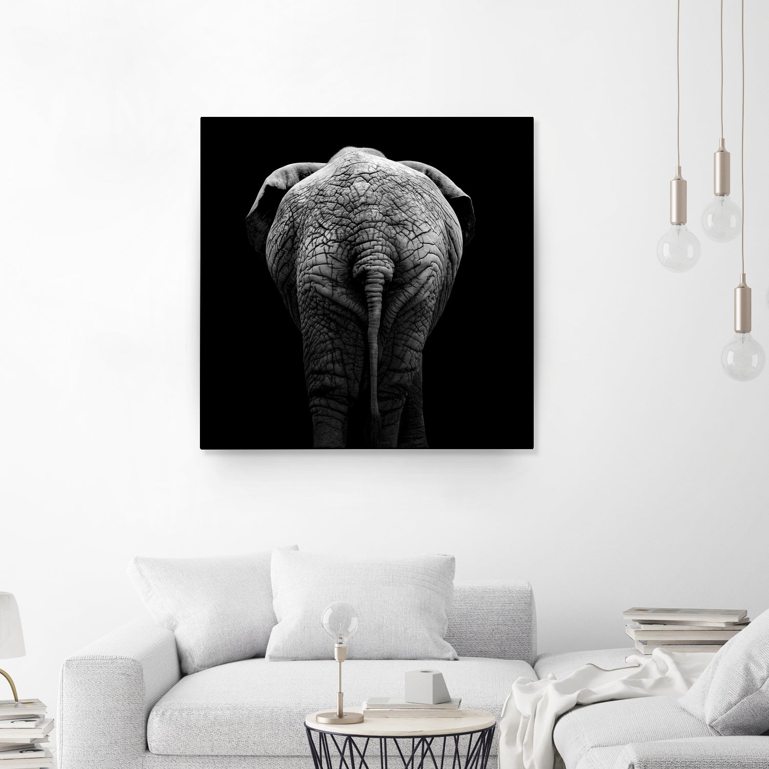 Elephant In Black And White by Lukas Holas on GIANT ART - black photo manipulation