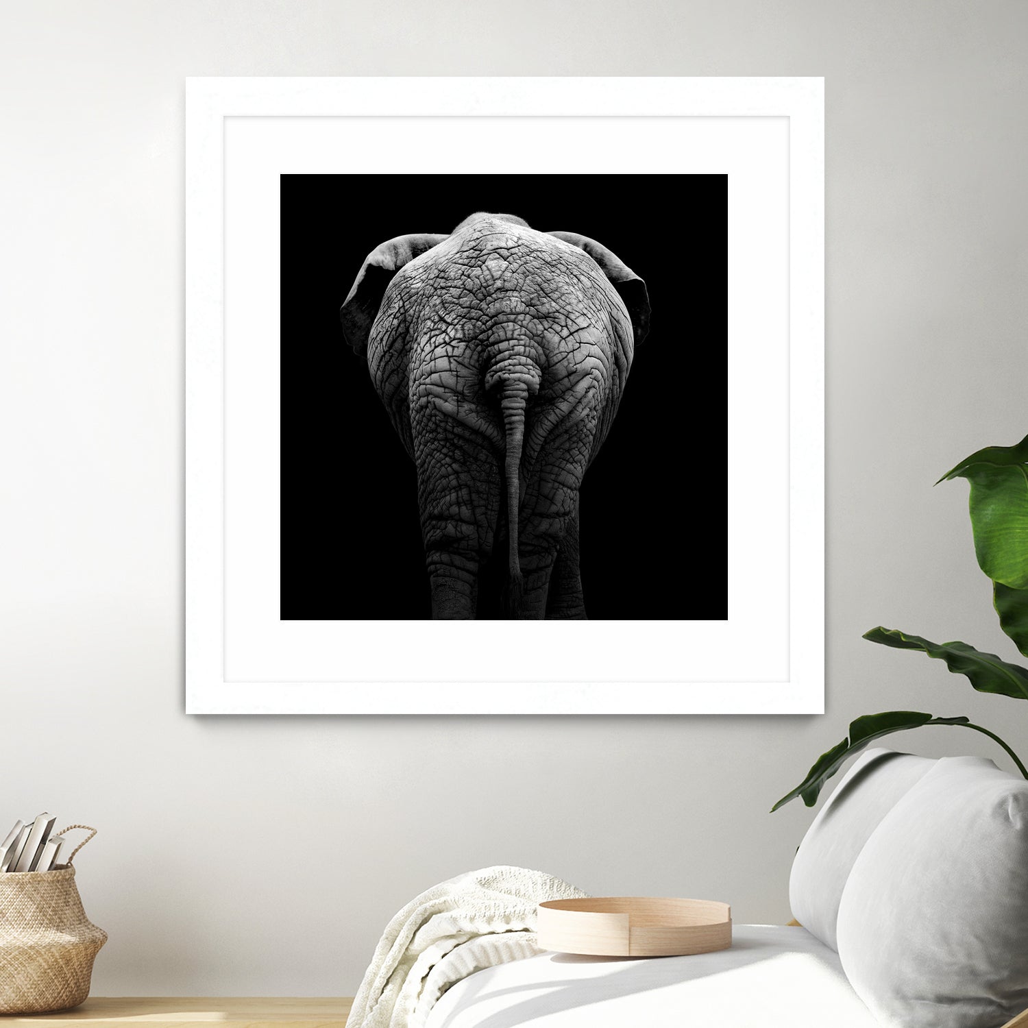 Elephant In Black And White by Lukas Holas on GIANT ART - black photo manipulation