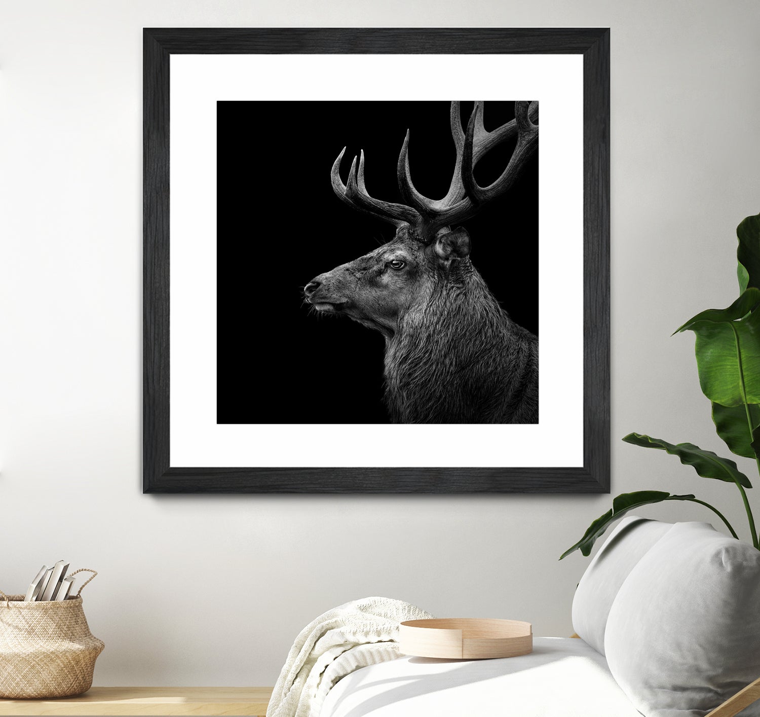 Deer In Black And White by Lukas Holas on GIANT ART - black photo manipulation