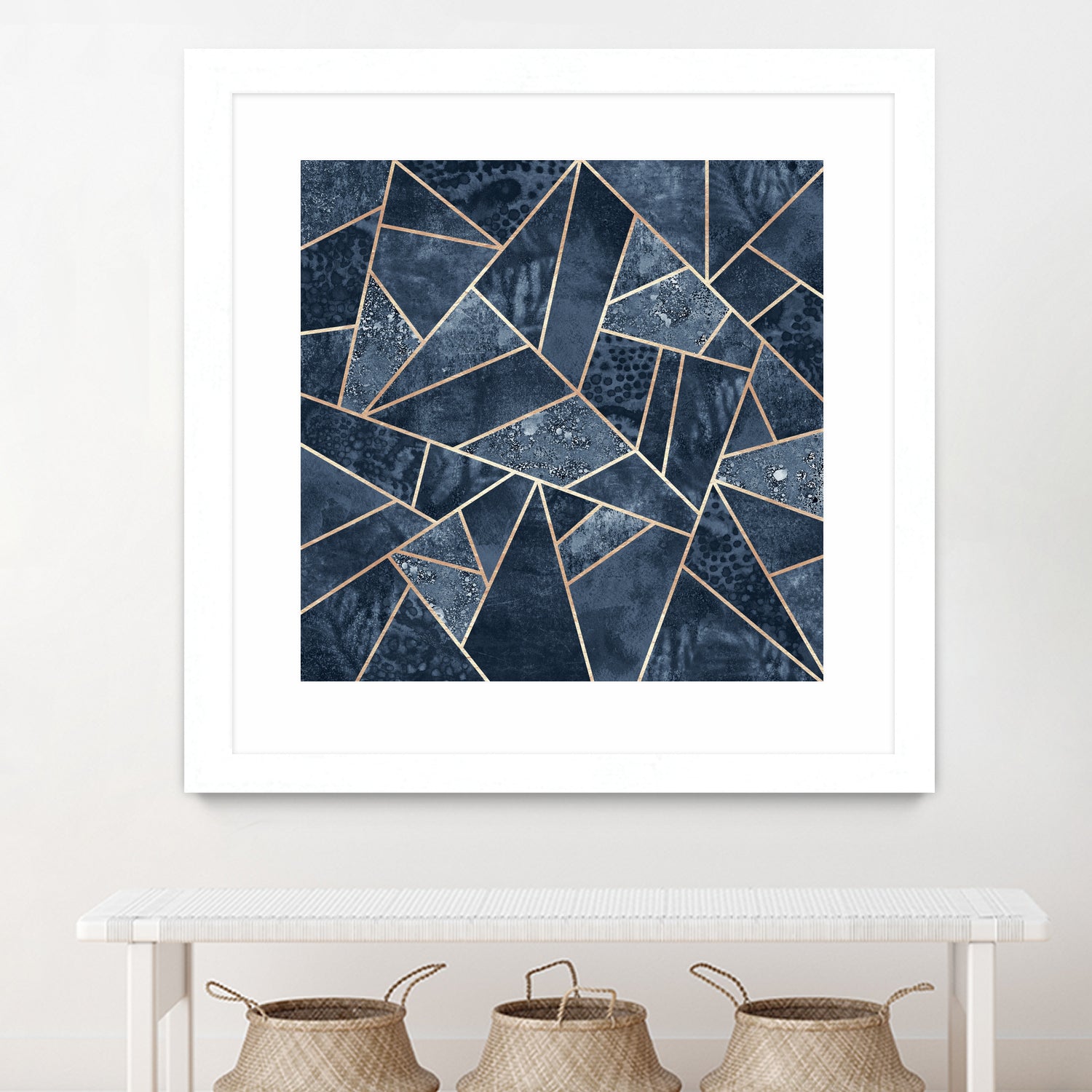 Doft Dark Blue Stone by Elisabeth Fredriksson on GIANT ART - blue digital painting