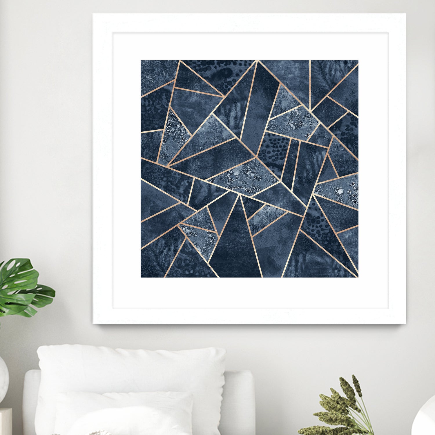 Doft Dark Blue Stone by Elisabeth Fredriksson on GIANT ART - blue digital painting