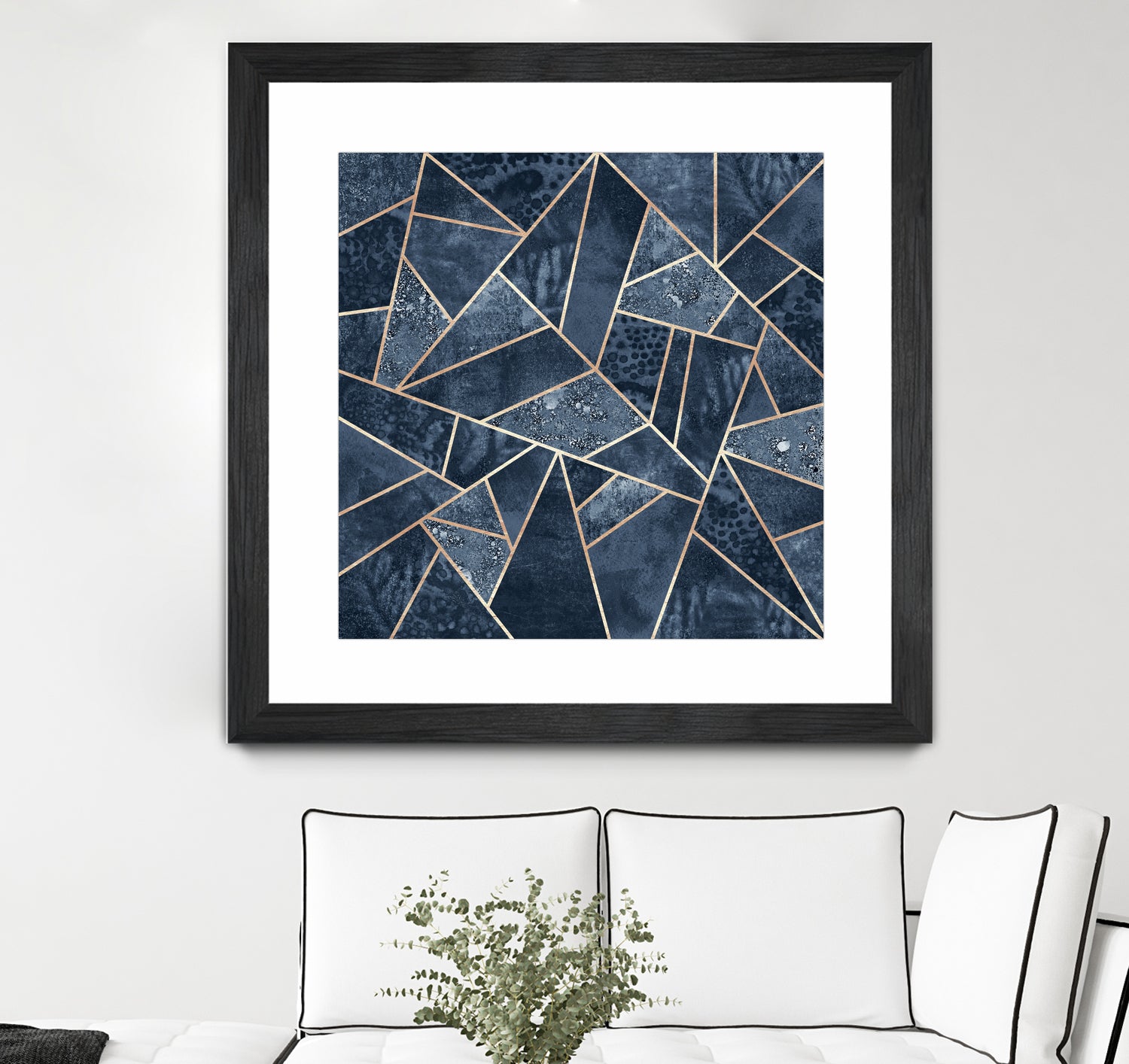 Doft Dark Blue Stone by Elisabeth Fredriksson on GIANT ART - blue digital painting