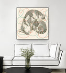 cats by Laura Graves on GIANT ART - gray digital drawing