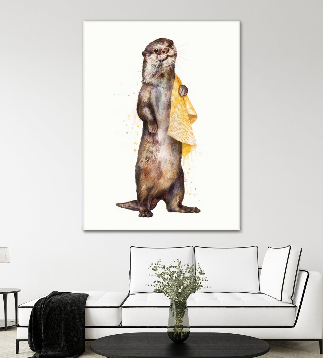 Otter by Laura Graves on GIANT ART - yellow digital painting